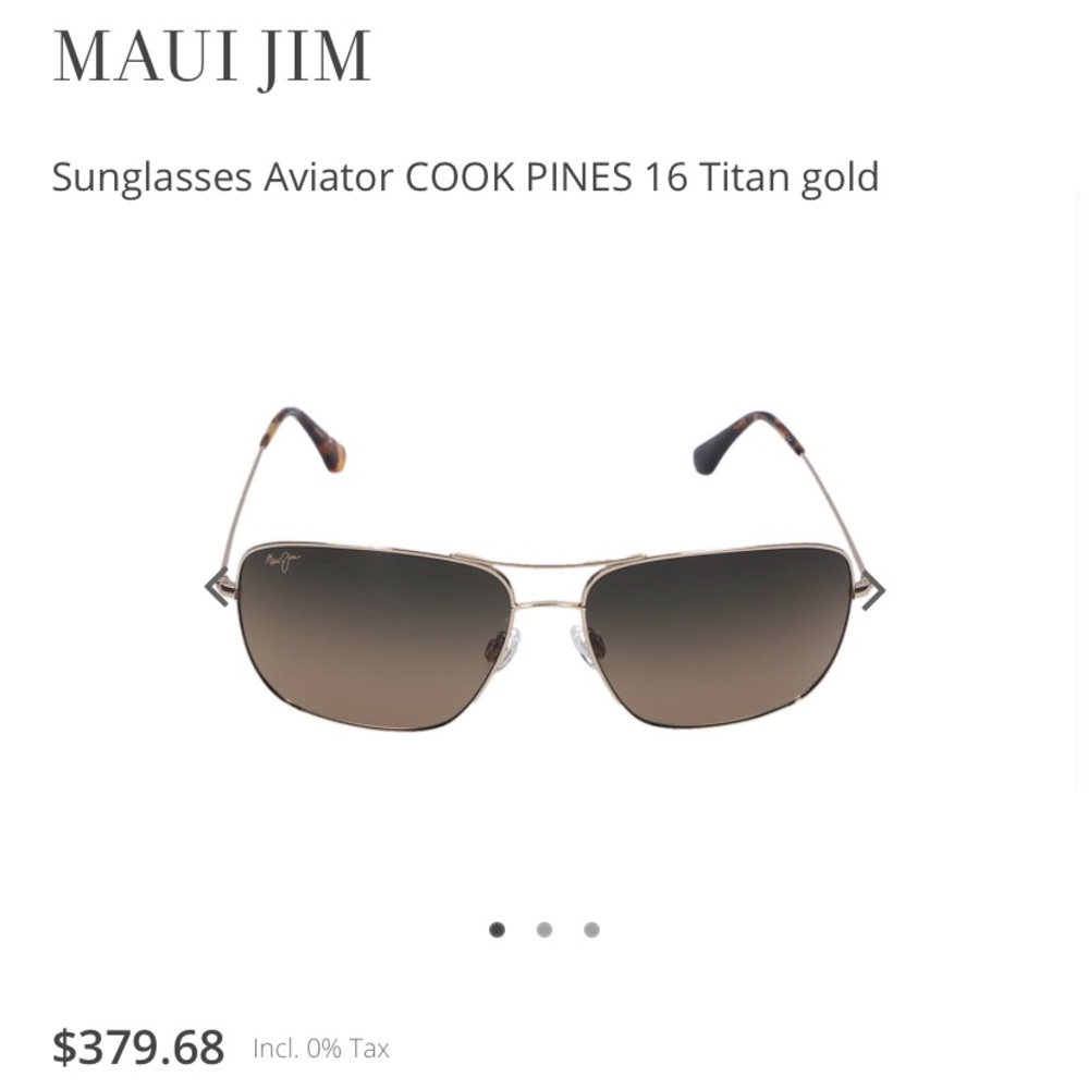 Maui Jim Aviator Sunglasses